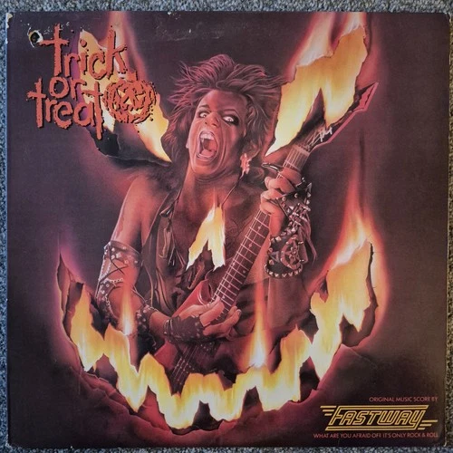 Trick Or Treat “Fastway“ Soundtrack LP Vinyl 1986 Columbia Horror Heavy Metal