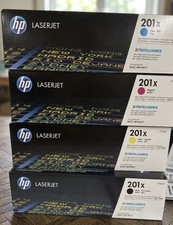 Set of 4 Genuine HP 201X LaserJet Toner Set 4 Pack CMYK  MFP M277/M252  New