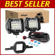 4" 60W Led Pods  2" Tow Hitch Mounting Brackets - Pair