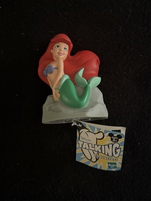 2002 Hasbro Talking Ariel Little Mermaid Figure w Disney Park Card Tag