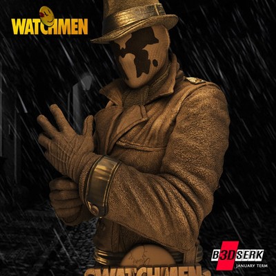 3D gedruckter 16K B3DSERK - Rorschach Büste Fan Made 1/4 Scale