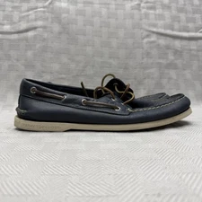 Sperry Top-Sider Shoes Mens Size 10 Navy Authentic Original 2-Eye Boat STS12412