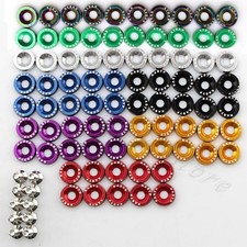 10PCS JDM Aluminum Fender Washers Bumper Bolt Engine Bay M6 Dress Up Kit