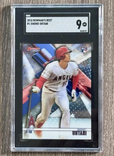 2018 Bowman's Best Shohei Ohtani RC Rookie Card #1 GOAT Graded SGC 9 MINT