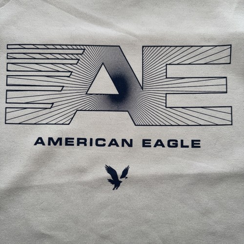 NWT American Eagle Tan AE Graphic Sweatshirt Pullover Shirt Mens Medium M - Picture 3 of 9