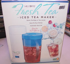 NIB Mr. Coffee Fresh Iced Tea Maker 2 Quart Pitcher Model TM1 Blue. Box Damaged.