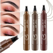 4 Tip Eyebrow Pencil Waterproof Long Lasting Smudge Proof Brow Pen Natural Look
