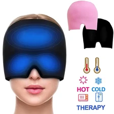 Migraine Relief Hat Cold Hot 2 in 1 Ice Head Wrap Gel Relief Cap