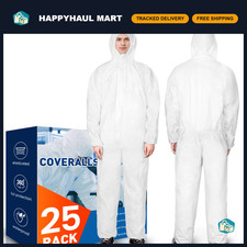 Disposable Hazmat Suits 2 Pack/25 Pack - Protective Coveralls for Safety