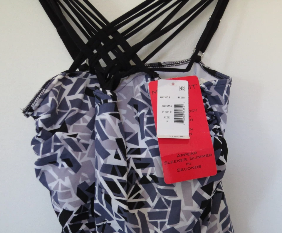 Nuevo con etiquetas Nuevo traje mágico para mujer traje de baño púrpura millones de piezas talla 14 tiras #120 Foto 2 de 4