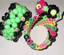 Kandi Cuff Pony Bead Bracelets X Base Kids, Teens, Adults, Gift