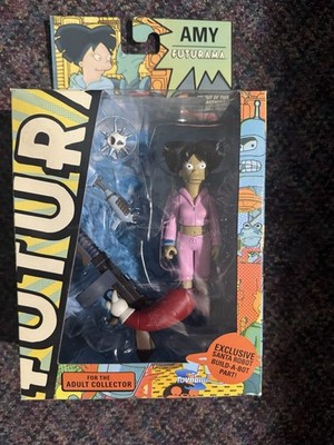 Futurama Toynami Amy Complete In Box with Robot Santa Build-a-Bot Part