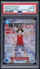 2026 ONE PIECE EN #055 COLLEGE BASKETBALL US VOYAGE MONKEY D. LUFFY PSA 10 GEM