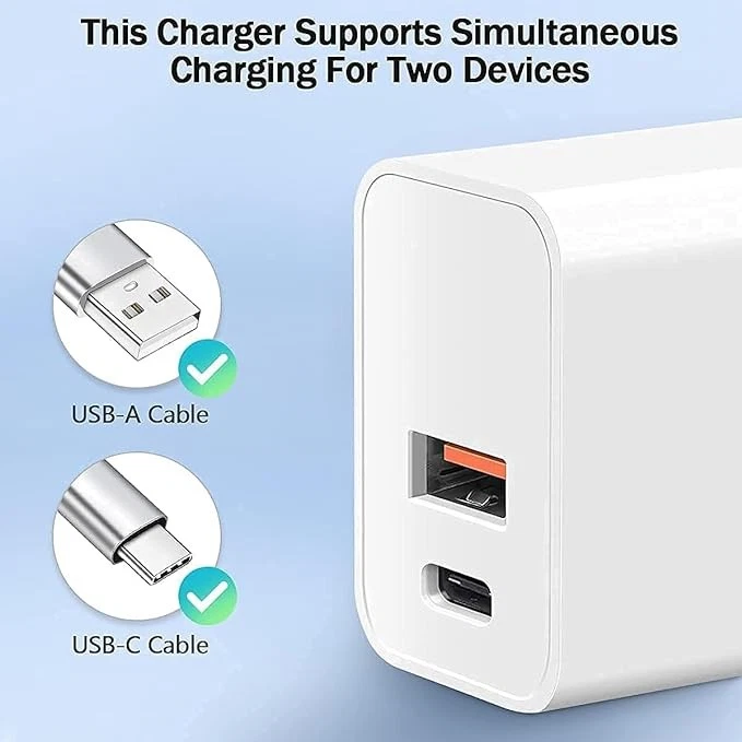 For iPhone 14 13 12 11 XR 8 20W Fast Charger Block USB Type C Wall Power Adapter - Image 2 of 4