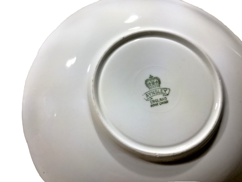 RARE Vintage Aynsley Bone China Schooner Artist Signed Footed Cup & Saucer Set - Picture 6 of 15