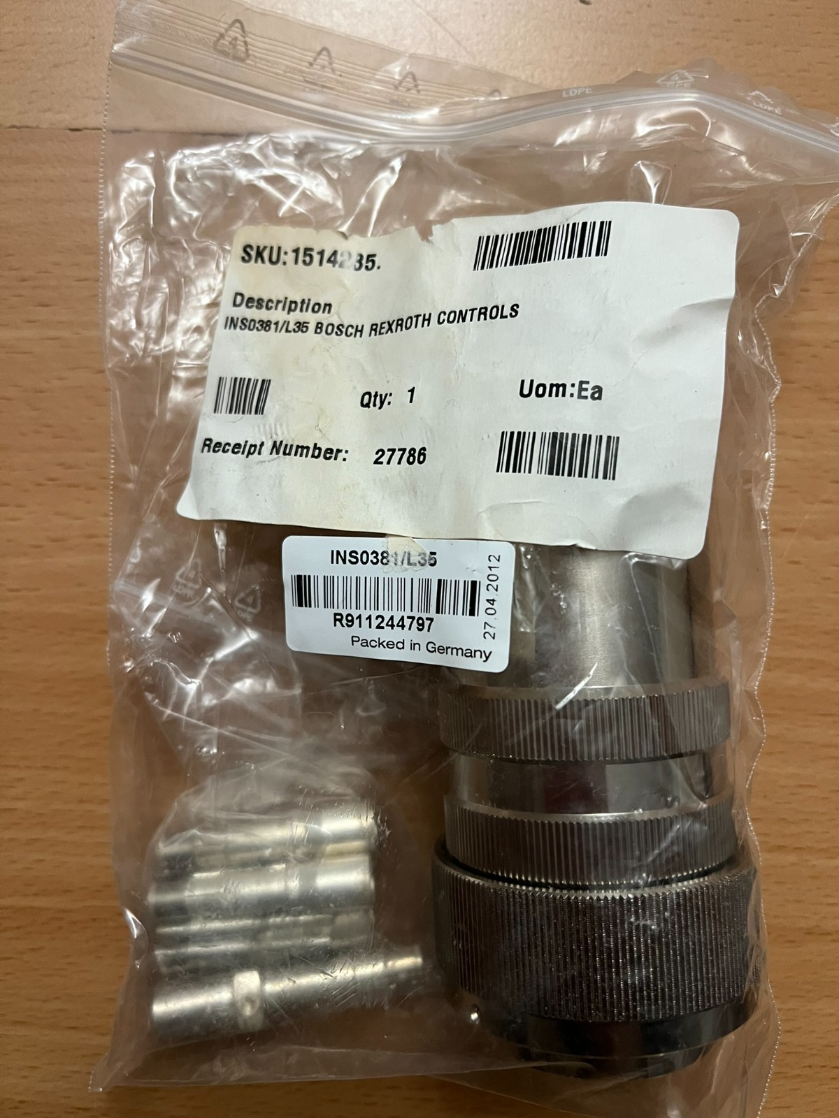 BOSCH REXROTH CONTROLS R911244797 - INS0381/L35 CONNECTOR (BRAND NEW)