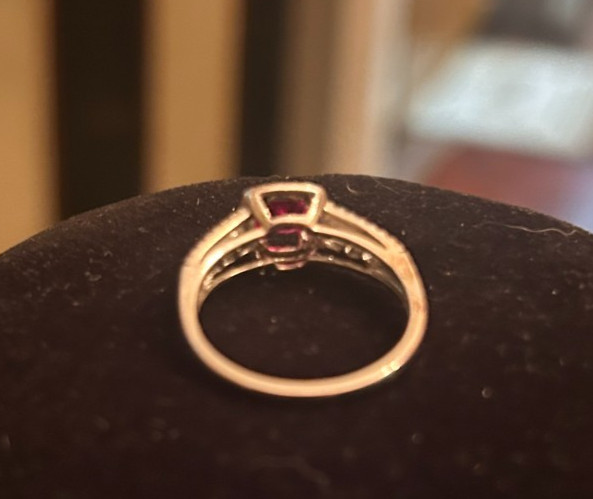 BEAUTIFUL DELICATE STERLING SILVER AND RUBY  AND … - image 3