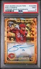 Noelvi Marte RC Auto /99 2024 Topps Chrome Gilded Collection - Reds PSA 9