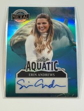 2025 Leaf Metal Women Of Sport Auto Aquatic Great White - Erin Andrews 1/1