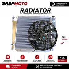 3 Row Aluminum Radiator W 16 Fan For 1966-1977 Ford Bronco 5.0l V8 Cooling 3 Row Aluminum Radiator W 16 Fan For 1966-1977 Ford Bronco 5.0l V8 Cooling