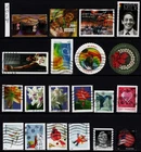 2014 collection US stamps (used set of 20) OFF paper -f325