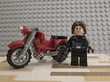 LEGO Winter Soldier Minifigure w/ Motorcycle - 76051 76047 MARVEL Avengers