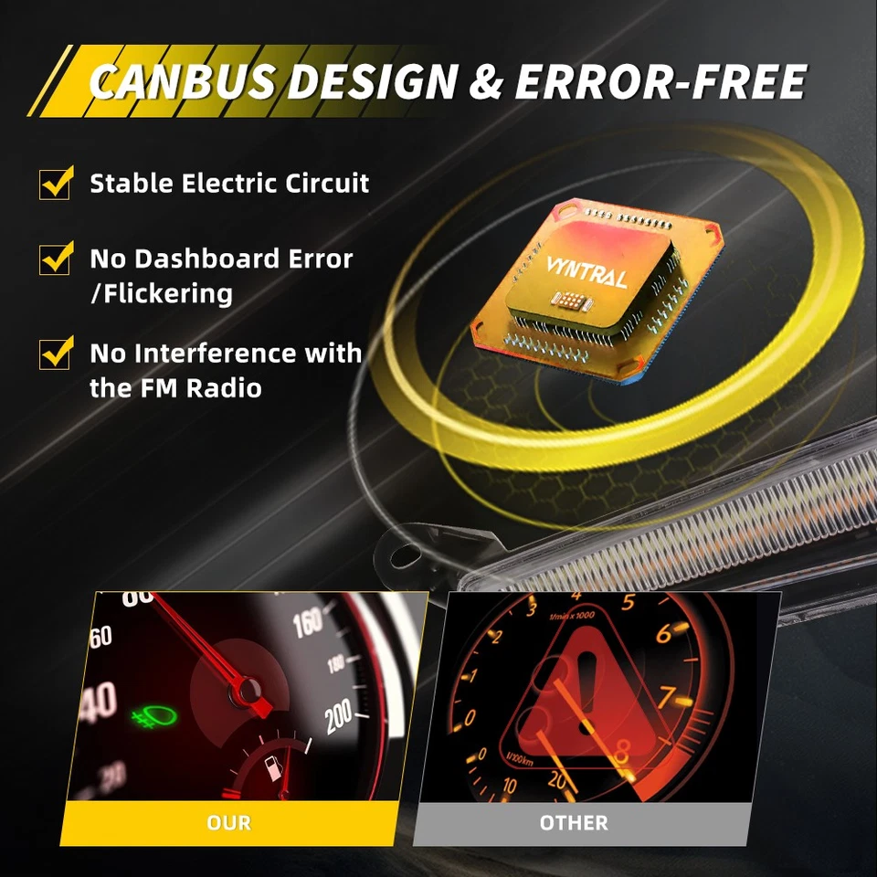 2X Clear Switchback LED DRL Driving Lights W/ Turn Signal For 2014-2016 Scion tC - Image 3 of 4