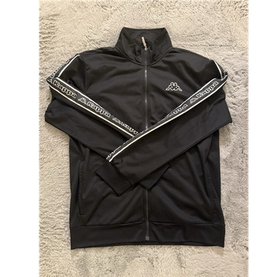 Kappa Herren Trainingsjacke XL Schwarz Weiß mit Reißverschluss und Taschen