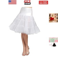 Elegant 50s Vintage Petticoat Tutu Slip - 25.59" Crinoline for Rockabilly Style