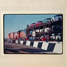 Southern Railway Autorack Chevrolet Camaro 1967 EJ&E locomotive Ektachrome slide