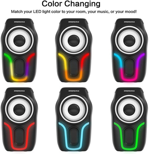 2 USB Gaming Computer Speakers RGB Backlit 3.5mm for Computer Desktop PC Laptops - 第 2/16 張圖片