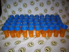 Lot of 50 Empty Prescription Pill Bottles, Brown, Walmart, Arts Crafts, Storage