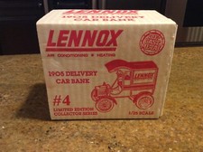 Limited Edition 1989 ERTL 1:25th LENNOX 1905 Ford Delivery Car/Bank, 9323