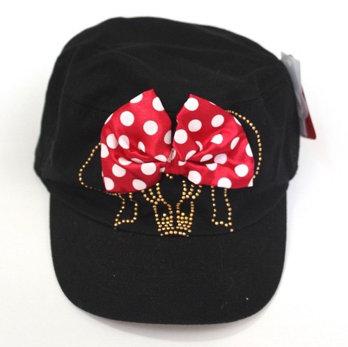 Disney Minnie Mouse Girls Black Red Hat 