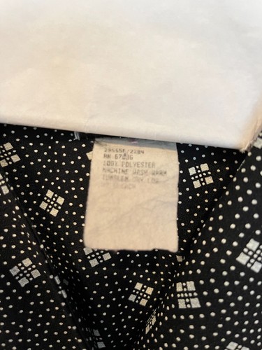 Vintage Blondie and Me Black Button Up with White Geometric All Over Print - Picture 4 of 5