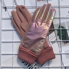 Women Warm Winter Gloves Full Finger Laser Shiny Touch Screen Thermal Thick