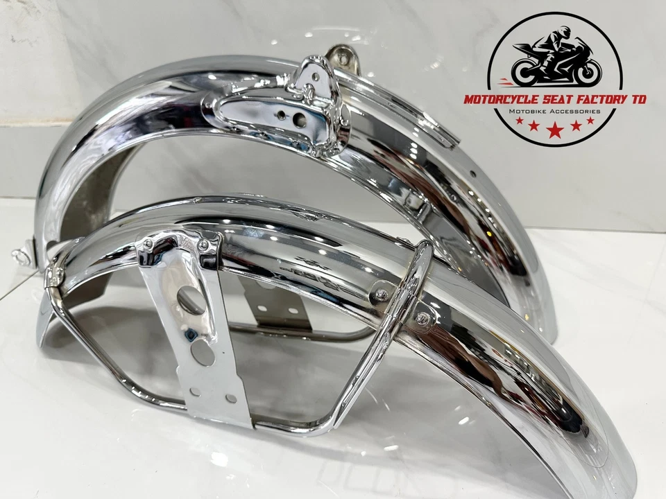 Juego guardabarros delantero y trasero Honda CL70 CD50 SS50Z cromado CL50 CL65 SS50 V. Foto 4 de 4