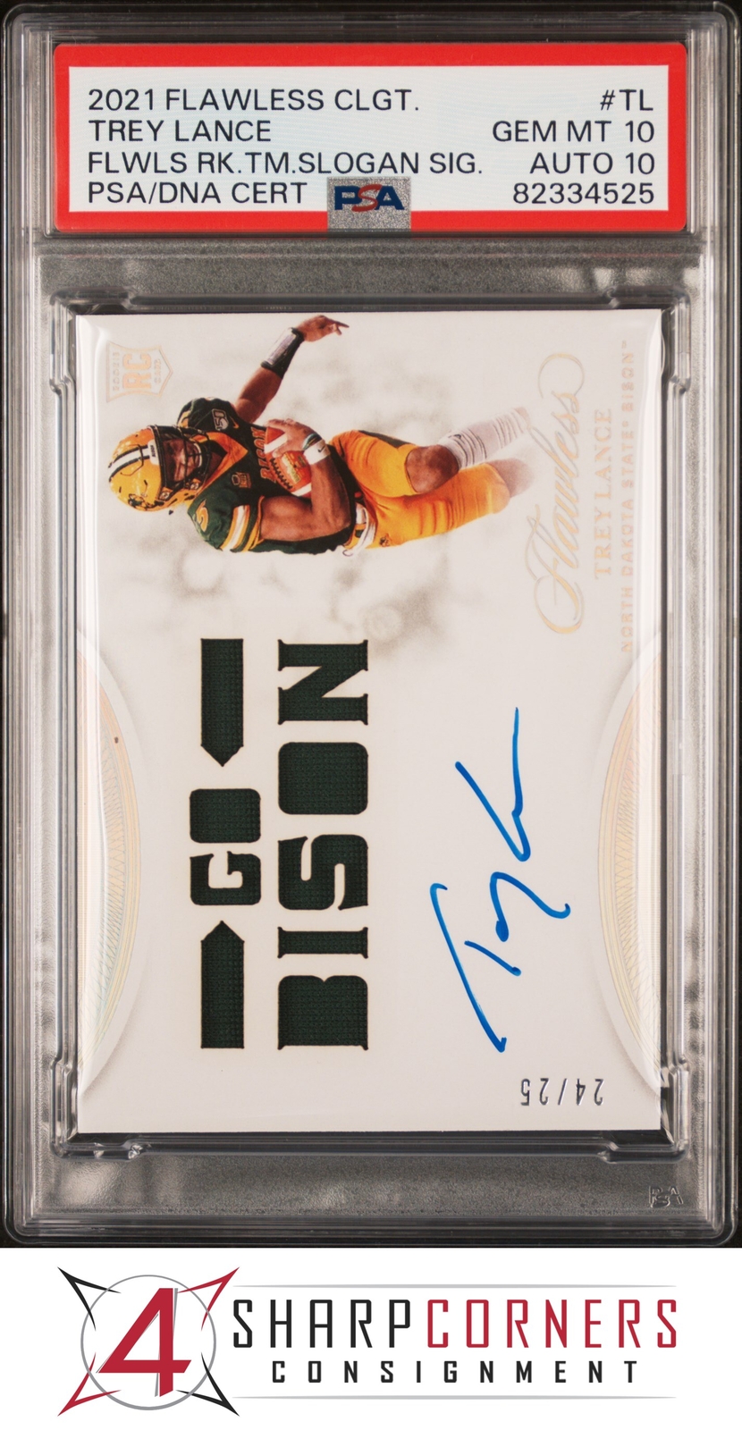 Trey Lance Panini Flawless Collegiate Flawless Rookie Team Slogan Signatures #TL Base