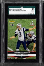 2016 Panini Instant Stephen Gostkowski SGC 96/ 9     Limited Print Run