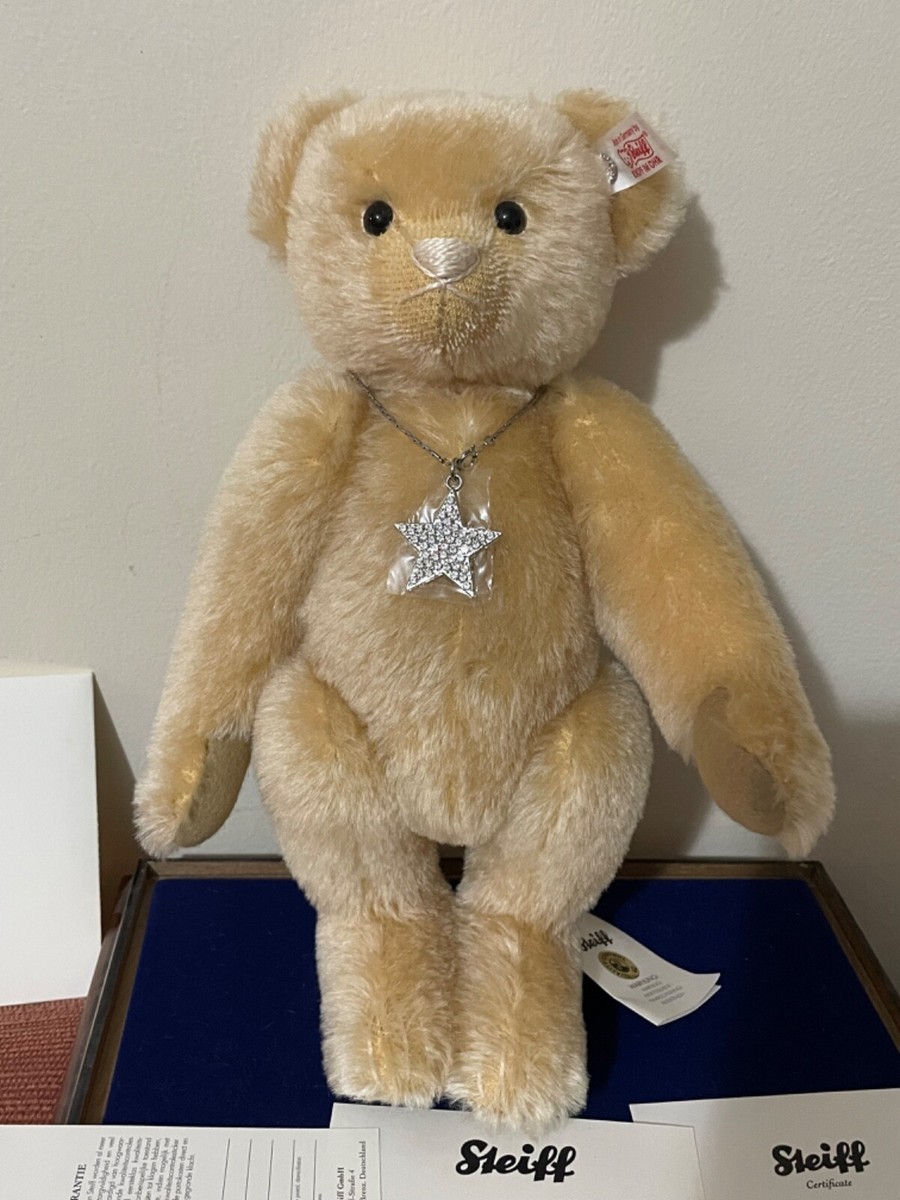 Steiff Limited edition Krystopher Swarovski bear in display case