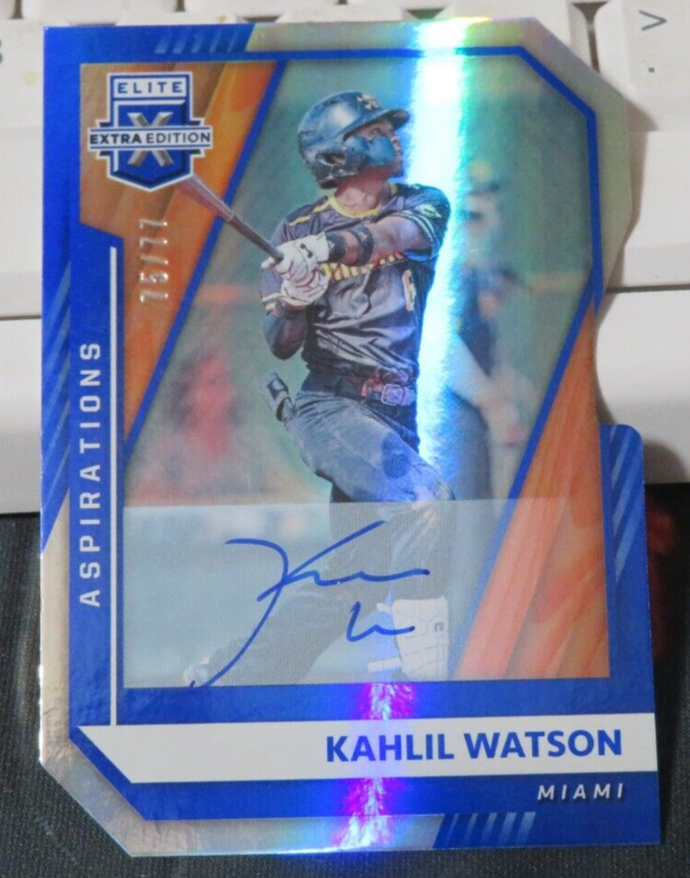 #7564 2023 ELITE EXTRA EDITION ASPIRATIONS AUTO KAHLIL WATSON #16 BLUE 75/77