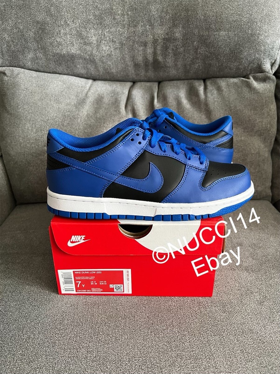 nike dunk low retro black hyper cobalt gs