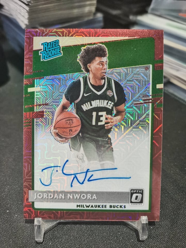2020-21 Panini Donruss Optic Choice Jordan Nwora Rated Rookie Auto