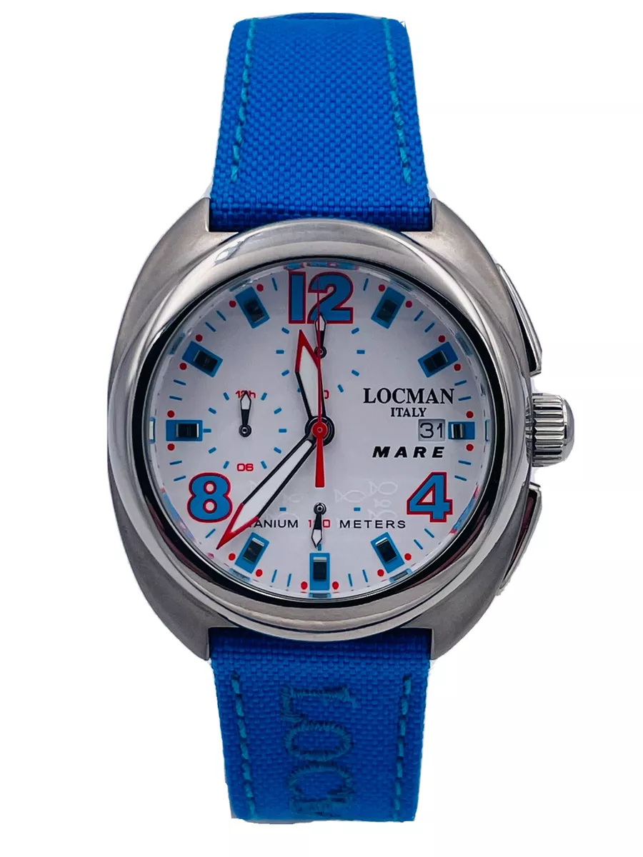 Locman Sea Titanium 39mm 133WBL 590 Crono Wr100m Very Discounted Watch New