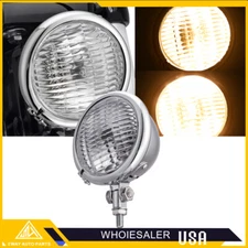 Motorcycle 4.5" LED Headlight Hi/Lo Beam For Harley Bobber Chopper Custom Dyna