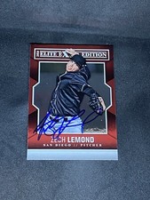 Zech Lemond 2014 Panini Elite Extra Edition #77 San Diego Padres Signed Card