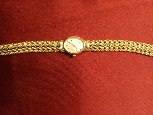 NEW WOMEN'S 14K GENEVE WRIST WATCH 7" APPROX. 10.5 MM BAND WIDTH - Picture 6 of 10