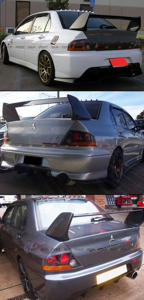 For 2002-2007 Mitsubishi Lancer Evo 7 8 9 Glossy Black JDM Trunk Spoiler Wing - Image 4 of 4