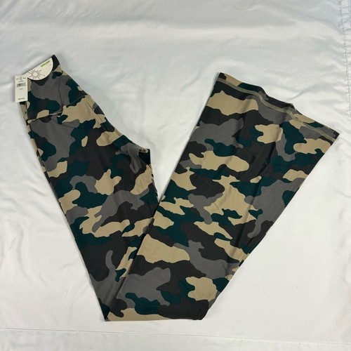 NWT OFFLINE Aerie Size S Camo Brown Real Me High Waisted Ruched Flare Legging - Picture 2 of 8