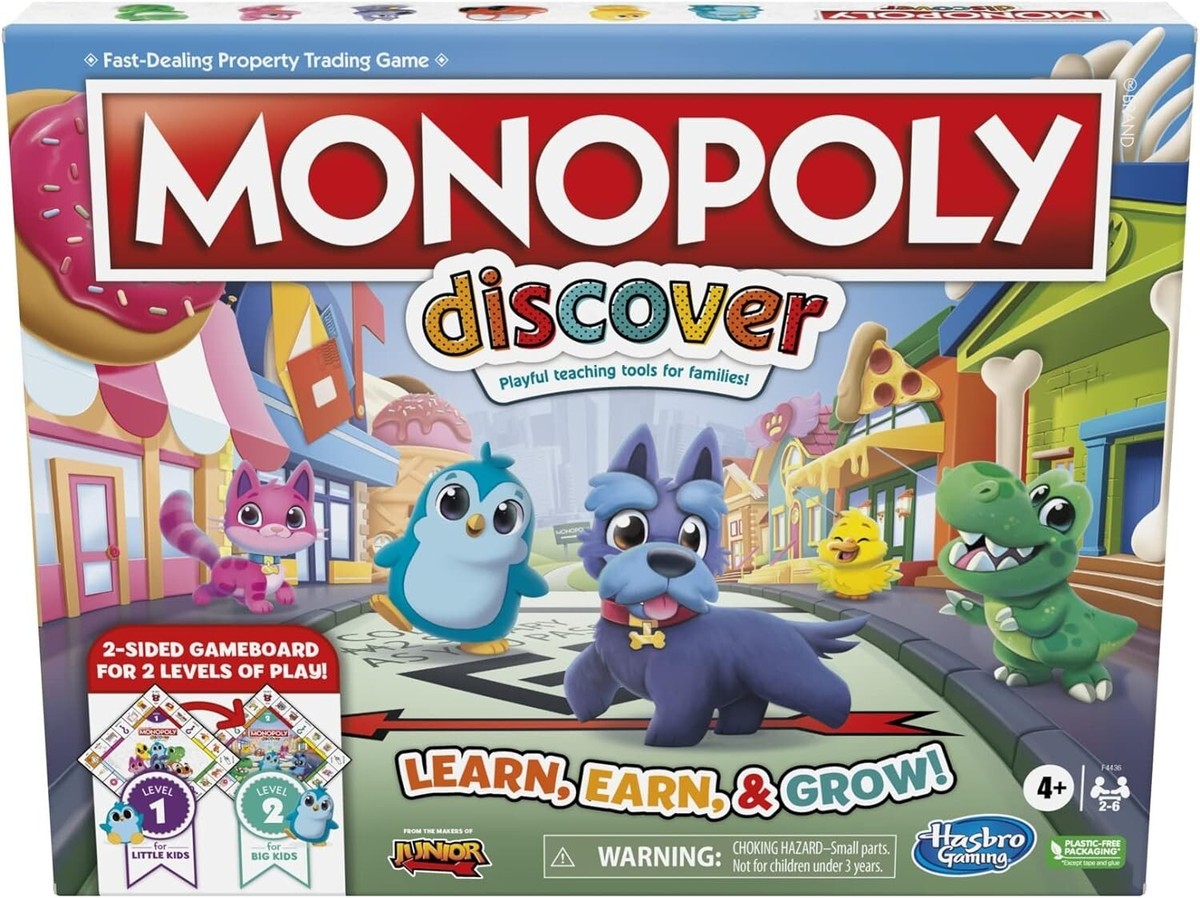 Monopoly Junior Board Game for Kids and Family 2-Sided